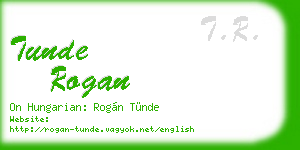 tunde rogan business card
